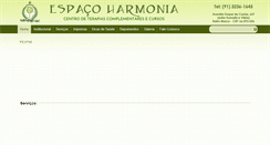 Desktop Screenshot of espacoharmonia.com