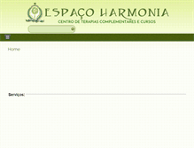 Tablet Screenshot of espacoharmonia.com